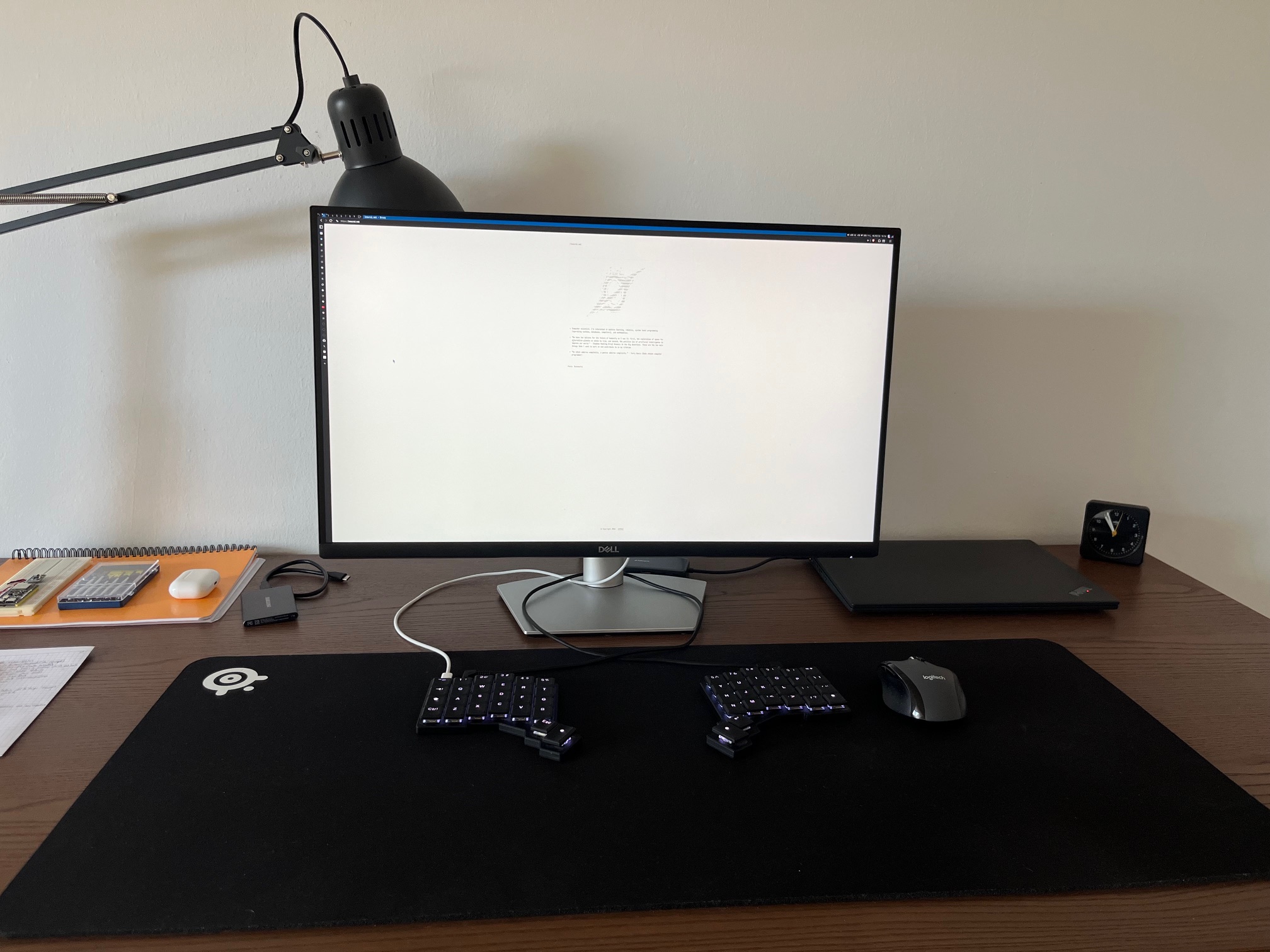 Desk setup